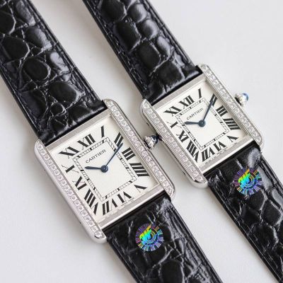 RONDE DE CARTIER  Series black strap White Dial 36mm/29.5mm Watch